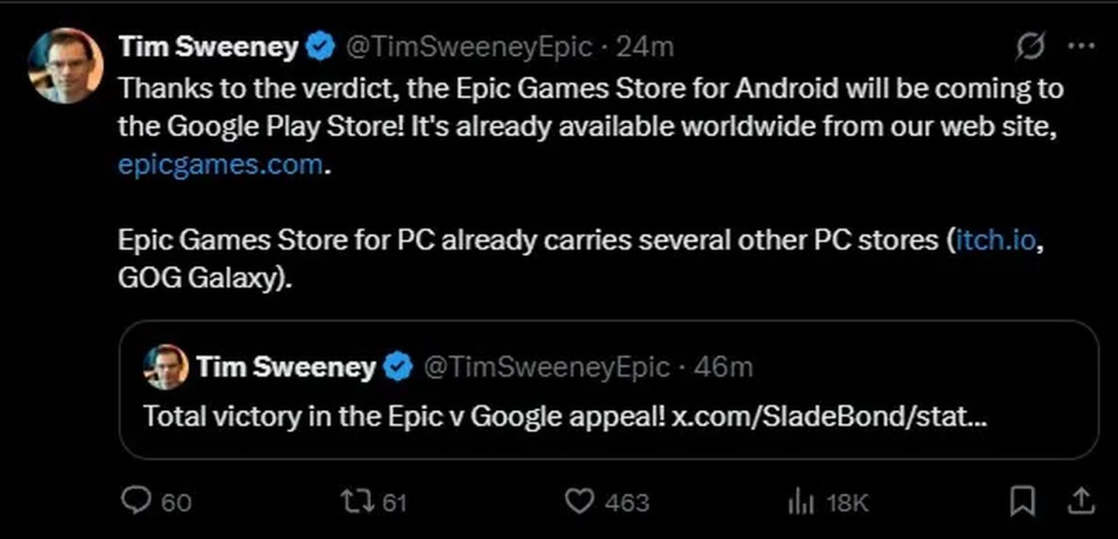 Epic Games wygrywa z Google