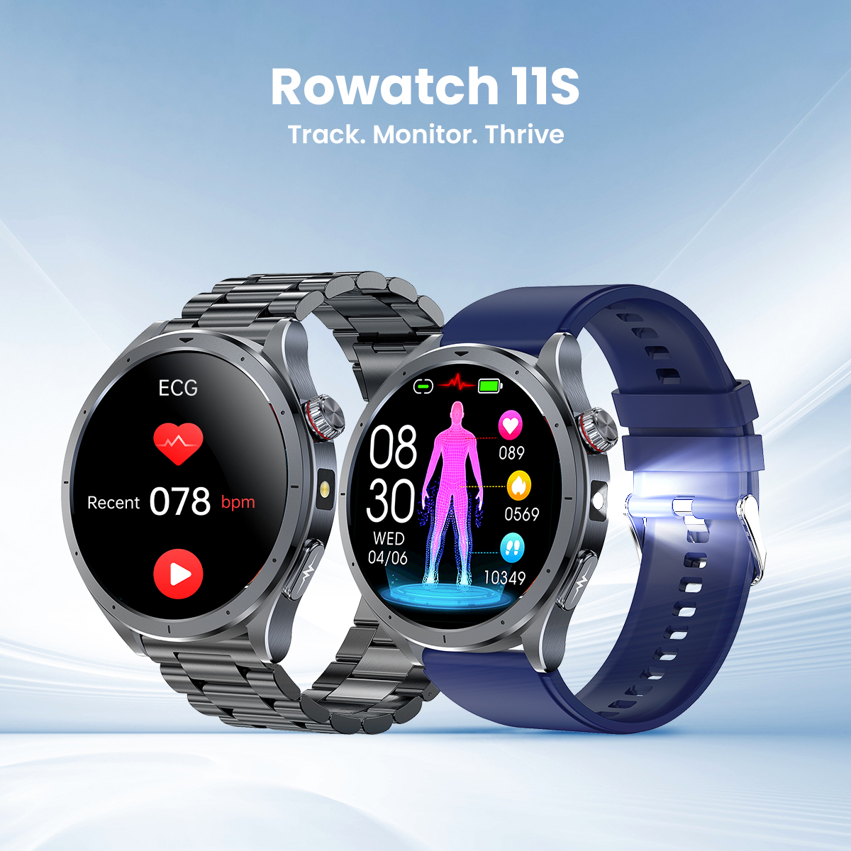 Rogbid Rowatch 11S. Tani smartwatch z EKG