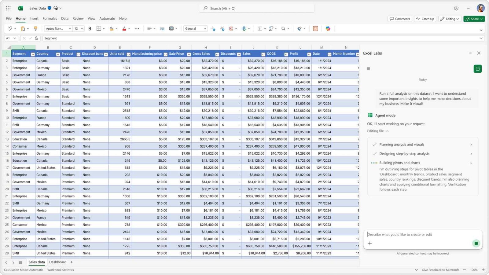 copilot w microsoft excel