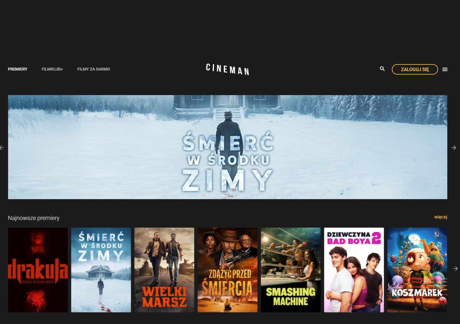 Polski serwis VOD znika po 16 latach. To koniec Cineman.pl