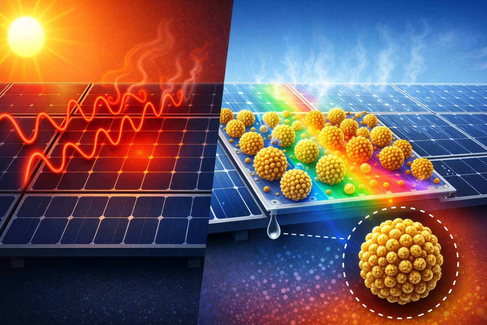 Prawie dwa razy więcej prądu ze Słońca. Supraballs ze złota biją klasyczne ogniwa