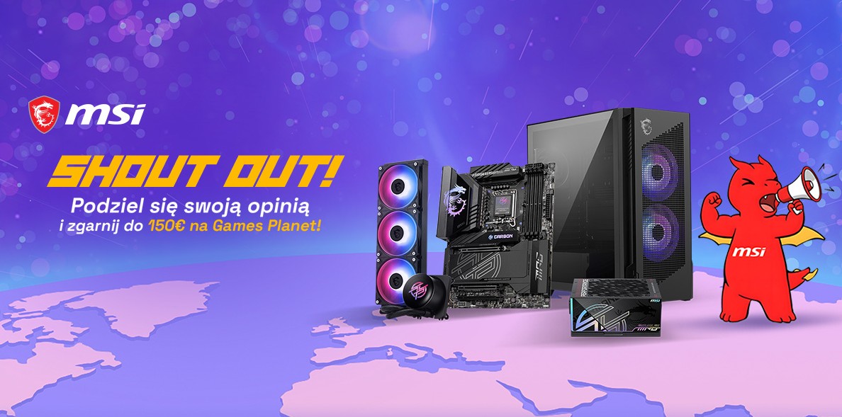 MSI rozdaje kasę na gry. Wystaw opinię i zgarnij choćby 150 euro