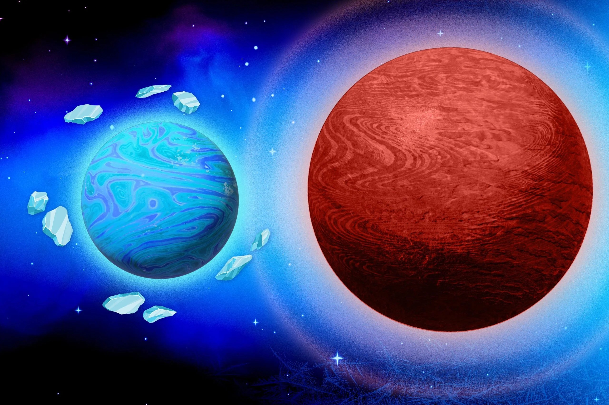 Astronomowie na niego patrzą i przecierają oczy ze zdumienia. Widzą układ planetarny, ale nie rozumieją, skąd się wziął