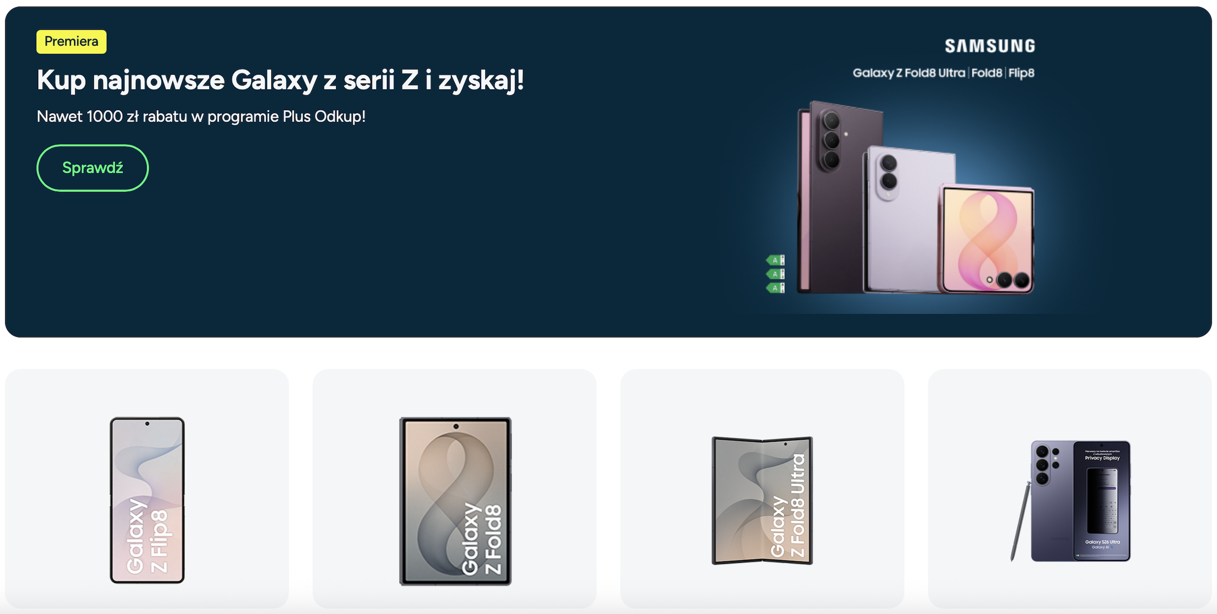 Plus ma mocne telefony w ofercie. Od iPhone’a 18 Pro po Galaxy Z Fold8